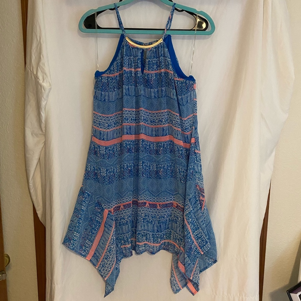 Blue patterned Dress